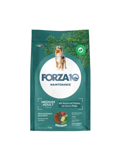 FORZA10 Medium Adult Maintenance Venison Potato pour les chiens de taille moyenne 12 kg