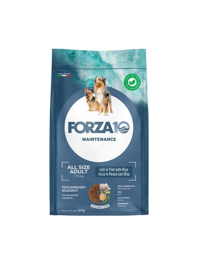 FORZA10 All Breeds Maintenance Fish Rice pour les chiens de toutes races 12 kg