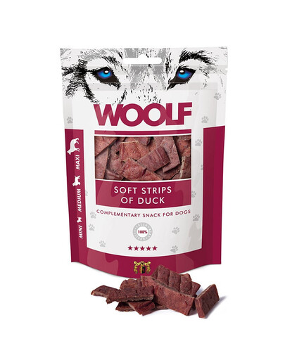 WOOLF Soft Strips Of Duck Bandes de canard moelleux 100g