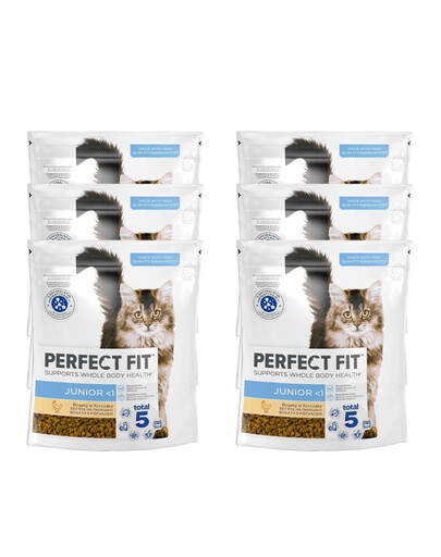 PERFECT FIT (Junior) 6x750 g Croquettes pour chatons riches en poulet