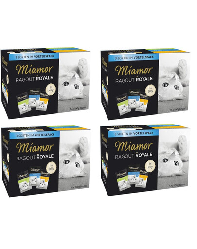 MIAMOR Ragout Royale Multibox 48x 100 g saveurs de poisson et de viande en gelée