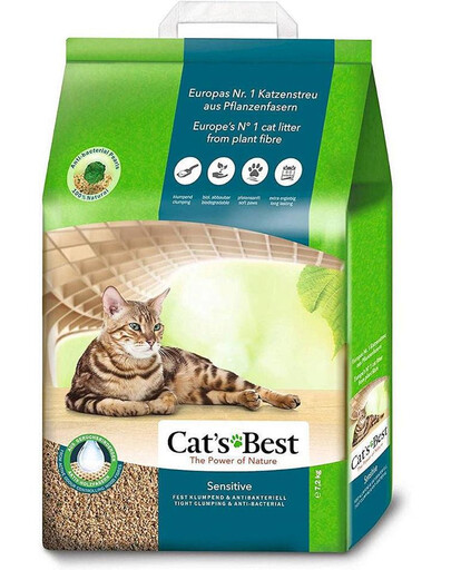 JRS Cat's Best Sensitive - 20L - Litière agglomérante en bois, biodégradable