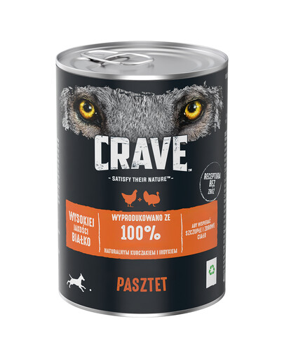 CRAVE can 400 g - pâtée de poulet et de dinde (nourriture humide complète sans céréales pour chiens adultes)