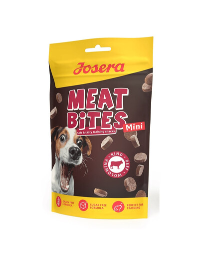 JOSERA Meat Bites Mini Beef friandises d'entraînement au bœuf pour chiens de petites races 70g