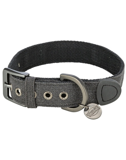 TRIXIE CityStyle collier de chien en coton XS–S: 25–32 cm/25 mm noir, large