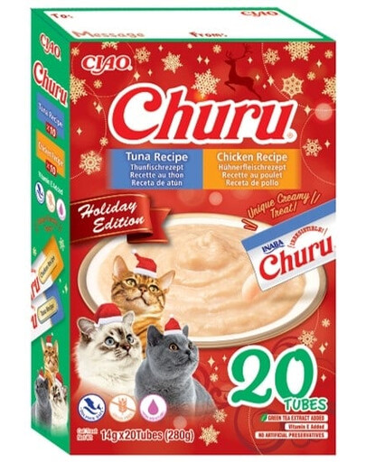 INABA Cat HOLIDAY BOX Set de friandises de Noël pour chats