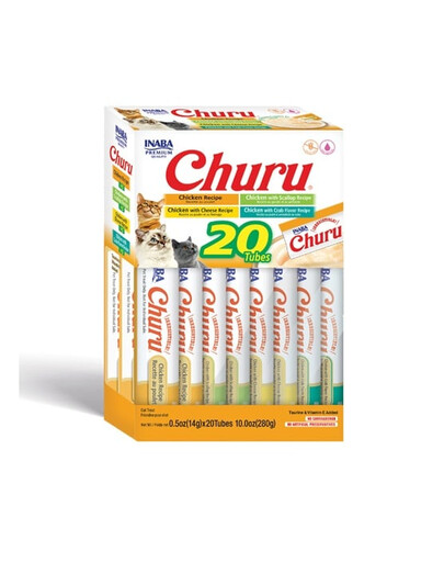 INABA Churu Varieties Chicken Recipe - sélection de friandises crémeuses au poulet - 20x14g
