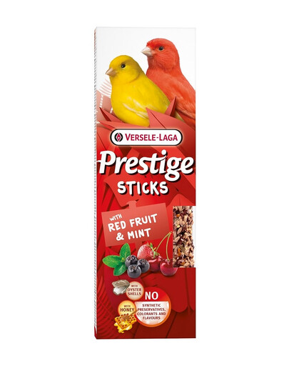 VERSELE-LAGA Prestige Sticks 2 flacons avec des fruits rouges et de la menthe pour les canaris 60g