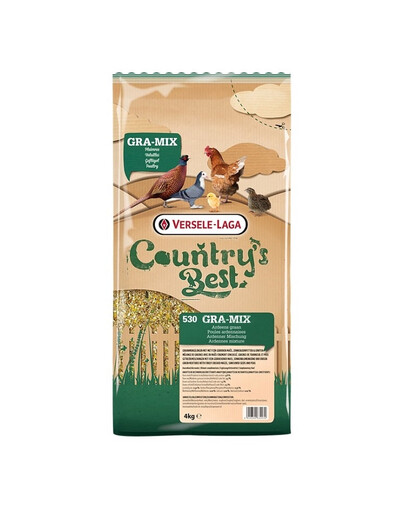 VERSELE-LAGA Country's Best Gra-Mix Ardennes 4kg mélange pour volailles d'ornement avec du maïs concassé, des graines de tournesol et des pois