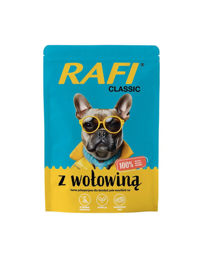RAFI Classic nourriture humide au boeuf pour chiens 400g