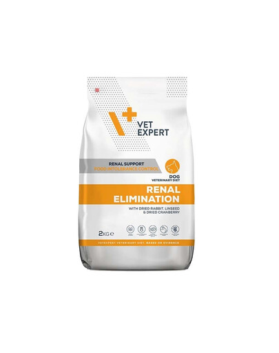 VET EXPERT Veterinary Diet Renal Elimination Aliment sec pour chiens adultes pour le soutien rénal 2 kg