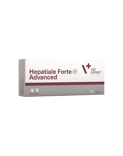 VET EXPERT Hepatiale Forte Advanced Préparation pour chiens et chats favorisant les fonctions hépatiques 30 comprimés.