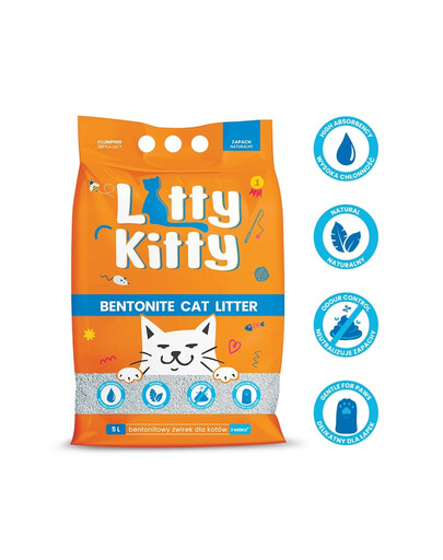 LITTY KITTY Bentonite Litière pour chats à base de bentonite 5 l (4 kg)