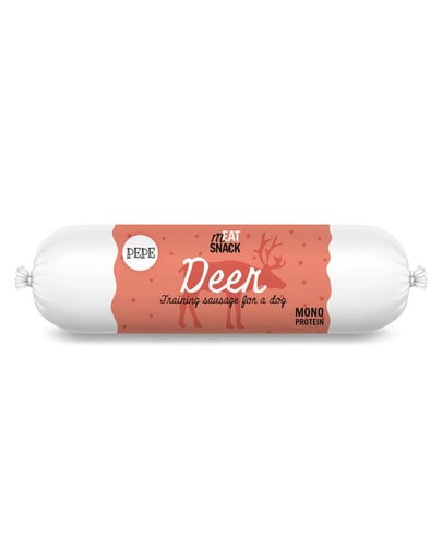 PAKA ZWIERZAKA PEPE Meat Snack Saucisse de cerf pour chiens 200g