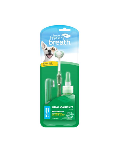 TROPICLEAN Fresh Breath Oral Care Small Dog Kit 59ml kit de nettoyage des dents pour les chiens de petite et moyenne taille