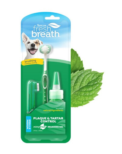 TROPICLEAN Fresh Breath Oral Care Small Dog Kit 59ml kit de nettoyage des dents pour les chiens de petite et moyenne taille