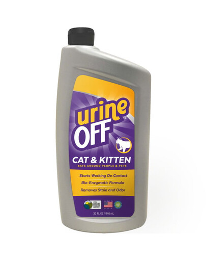 URINE OFF Chats et chatons Élimination des odeurs d'urine et des taches de chat 946 ml