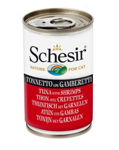 SCHESIR Croquettes pour chats au thon et aux crevettes 140 g