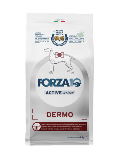 FORZA 10 Dermo Active Régime nutraceutique pour les problèmes de peau et les allergies chez les chiens 4 kg