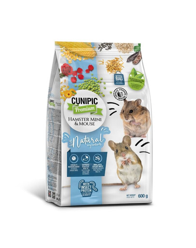 CUNIPIC Premium Hamster mini Mouse 600g nourriture pour mini hamsters et souris