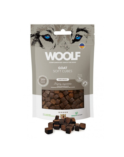 WOOLF Soft Cubes Goat Monoprotein Cubes en peau de chèvre douce 100g