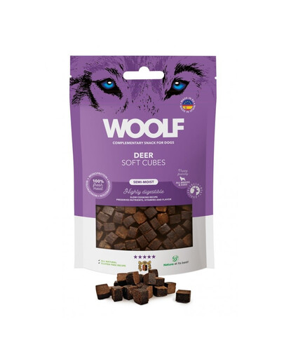 WOOLF Soft Cubes Deer Monoprotein Cubes de jeu souples 100g