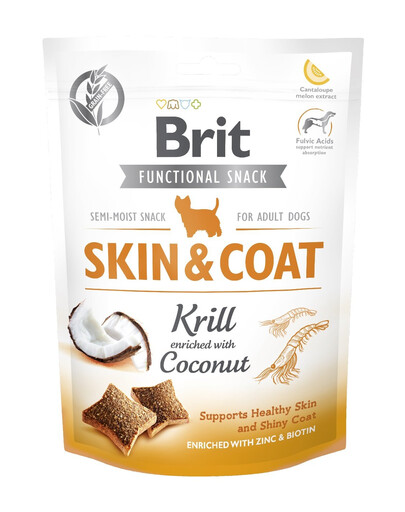 BRIT Care Dog Functional Snack Skin&Coat Krill 150g krill pour le pelage