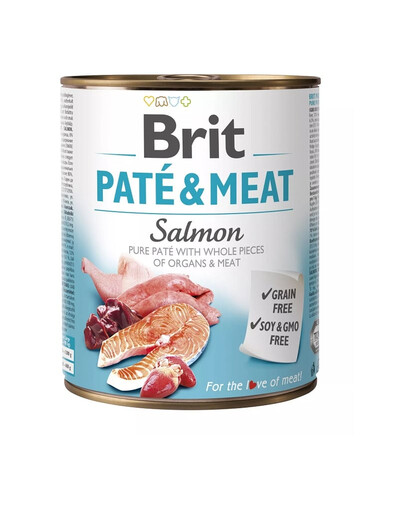 BRIT Pate&Meat salmon - Pâtée de saumon pour chiens - 800 g
