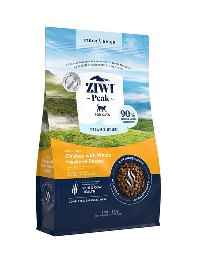 ZIWIPEAK Cat Steam & Dried Croquettes pour chat au poulet 2.2kg