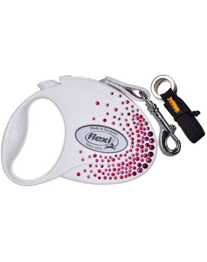 FLEXI Lanyard Glam Splash Pink M 5m blanc