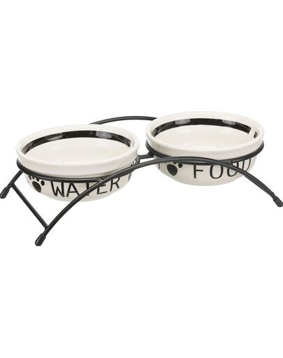 TRIXIE Gamelles en céramique sur pied. 2,6 l/ diamètre 25 cm