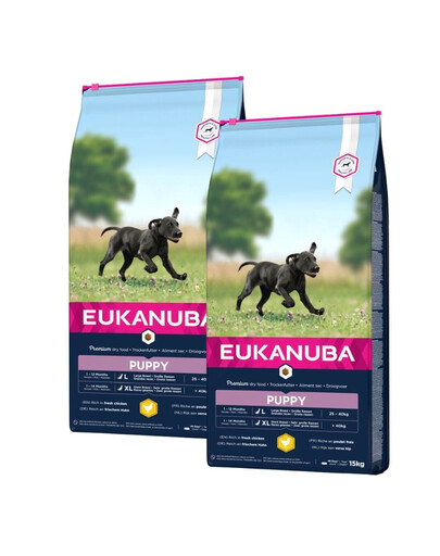 EUKANUBA Growing Puppy Large Breed riche en poulet frais 30 kg (2 x 15kg)
