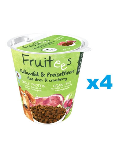 BOSCH Fruitees Snack - friandises chevreuil et canneberge - 4 x 200 g