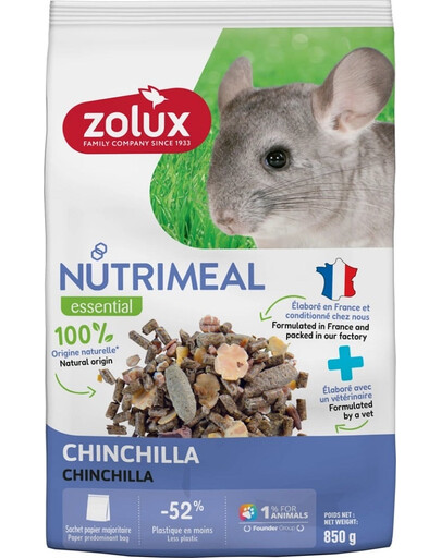ZOLUX NUTRIMEAL 4 Mélange alimentaire pour chinchillas 850 g