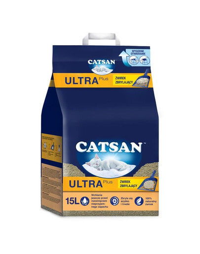 CATSAN Ultra Plus 15l litière agglomérante pour chats