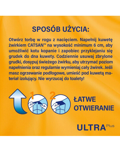 CATSAN Ultra Plus 15l litière agglomérante pour chats