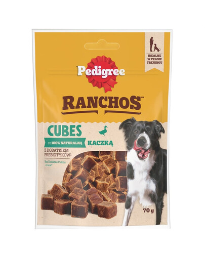 PEDIGREE Ranchos Cubes 70 g aliment complémentaire pour chiens adultes avec canard
