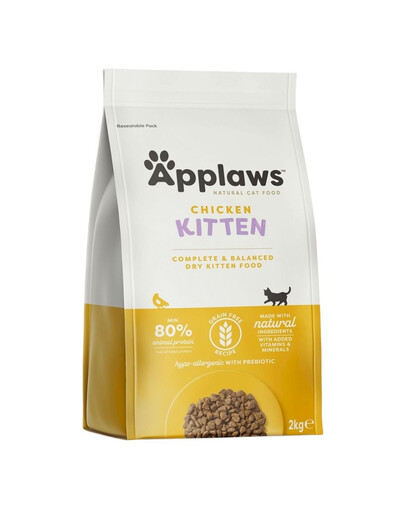 APPLAWS Cat Dry Kitten - Poulet sans céréales pour chatons - 2 kg