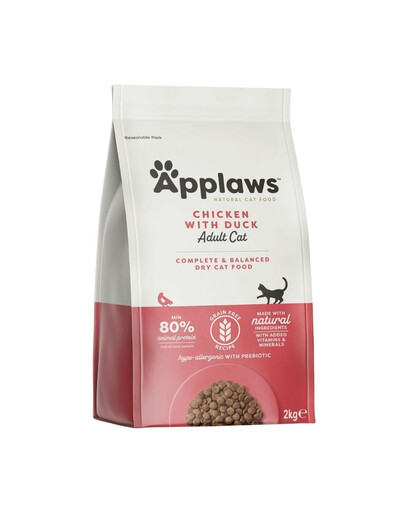 APPLAWS Cat Dry Adult - Poulet et canard pour chats - 2 kg