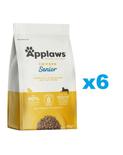 APPLAWS Cat Dry Senior Poulet 2,4 kg (6x400 g)