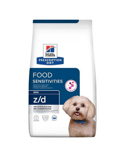 HILL'S Prescription Diet Canine z/d Mini Food Sensitivities 6 kg pour chiens de petites races ayant un système digestif sensible