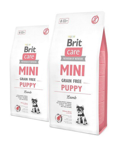 BRIT Care Mini Grain Free Mini Puppy Lamb - Agneau pour chiens de races mini - 2 x 7 kg