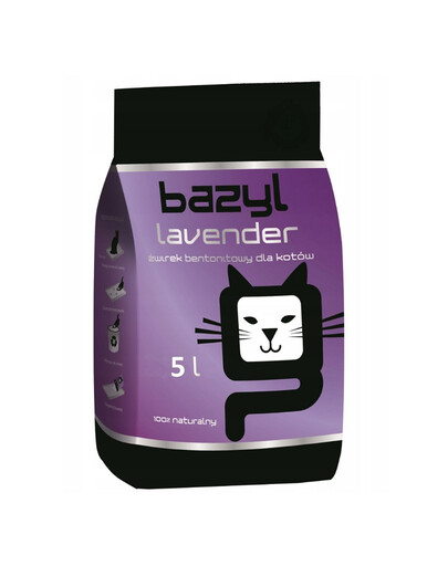 BAZYL Lavender Premium 5 L litière pour chat bentonit