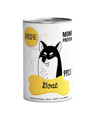 PAKA ZWIERZAKA PEPE Goat 99% (chèvre) 400g aliment monoprotéique