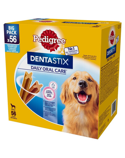 PEDIGREE DentaStix - traitement dentaire pour chiens de grandes races - 56 pièces. 8x270g
