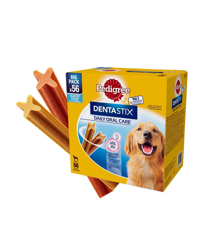 PEDIGREE DentaStix - traitement dentaire pour chiens de grandes races - 56 pièces. 8x270g