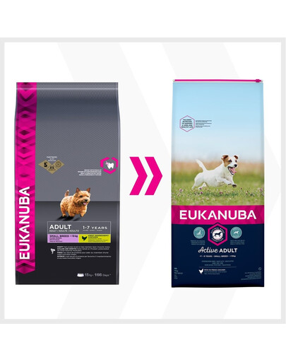 EUKANUBA Adult Small Breeds Chicken - Riche en poulet frais pour chiens adultes de petite race - 15 kg