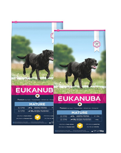 EUKANUBA Thriving Mature Large Breed riche en poulet frais 30 kg (2 x 15kg)
