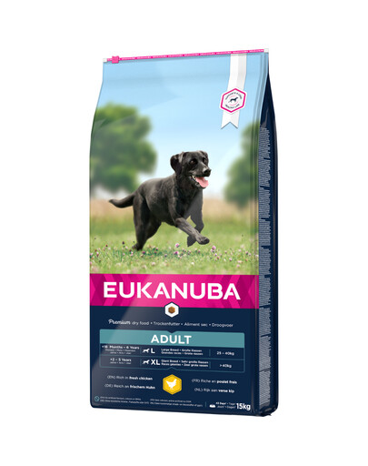 EUKANUBA Adult Large Breeds Chicken - croquettes au poulet pour chiens de grande race - 15 kg