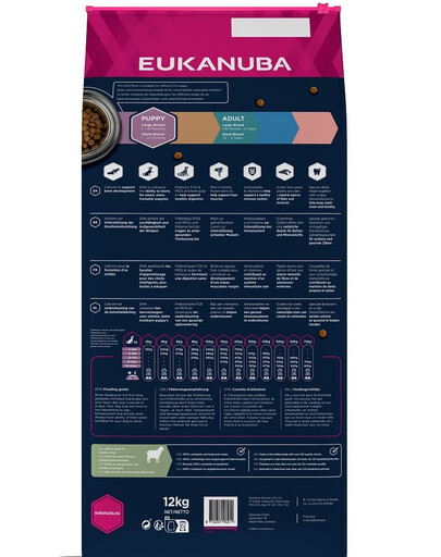 EUKANUBA Grain Free L/XL Puppy - riche en agneau pour les chiots de grande et très grande race - 12 kg